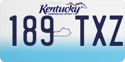 KY license plate 189TXZ