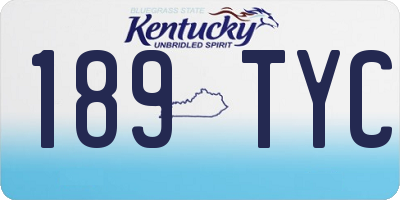 KY license plate 189TYC