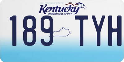 KY license plate 189TYH