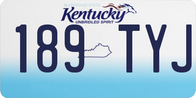 KY license plate 189TYJ
