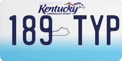 KY license plate 189TYP