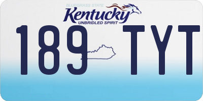 KY license plate 189TYT