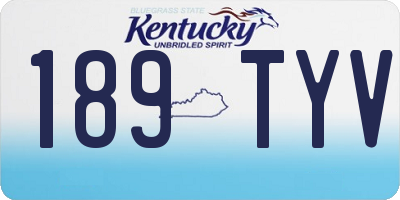 KY license plate 189TYV