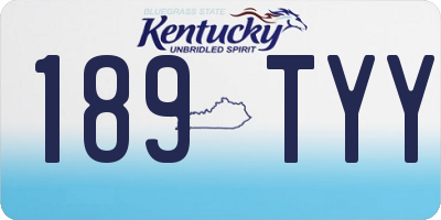 KY license plate 189TYY