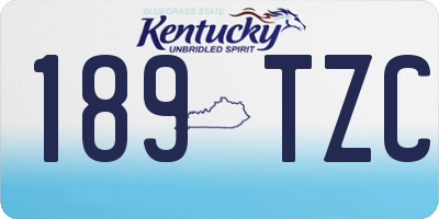 KY license plate 189TZC