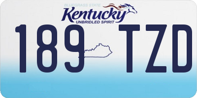 KY license plate 189TZD