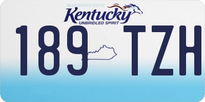 KY license plate 189TZH