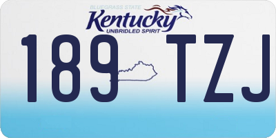 KY license plate 189TZJ