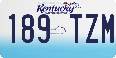 KY license plate 189TZM