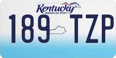 KY license plate 189TZP