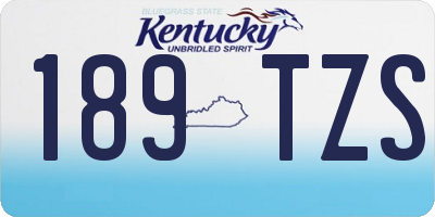 KY license plate 189TZS