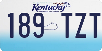 KY license plate 189TZT