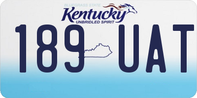 KY license plate 189UAT
