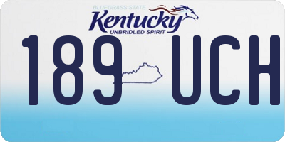 KY license plate 189UCH