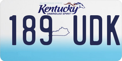 KY license plate 189UDK