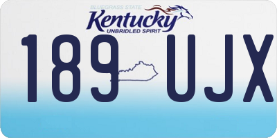 KY license plate 189UJX