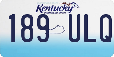 KY license plate 189ULQ