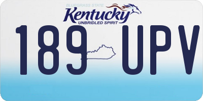 KY license plate 189UPV