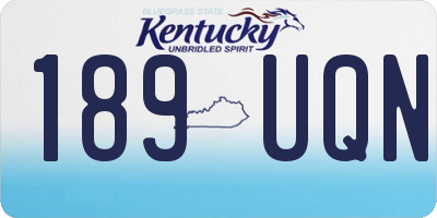 KY license plate 189UQN