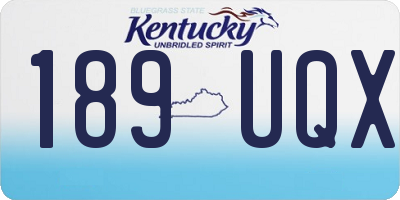 KY license plate 189UQX