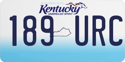 KY license plate 189URC