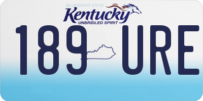 KY license plate 189URE
