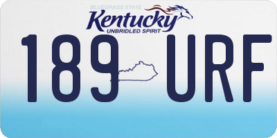 KY license plate 189URF