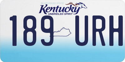 KY license plate 189URH
