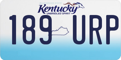 KY license plate 189URP