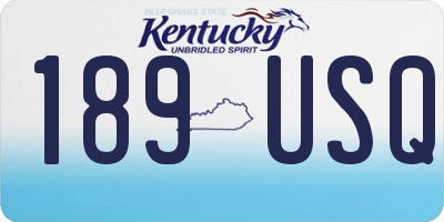 KY license plate 189USQ
