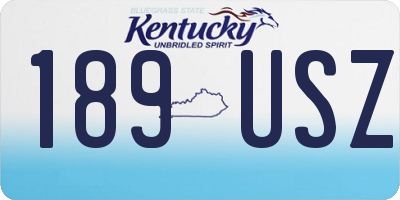KY license plate 189USZ
