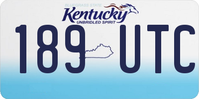 KY license plate 189UTC