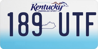 KY license plate 189UTF
