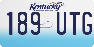 KY license plate 189UTG