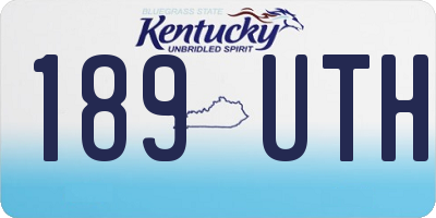 KY license plate 189UTH