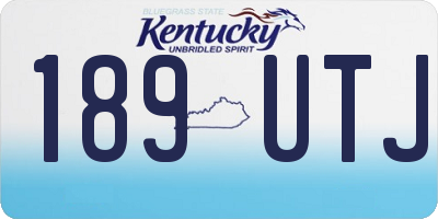 KY license plate 189UTJ