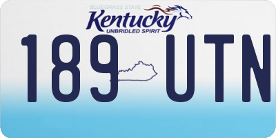 KY license plate 189UTN