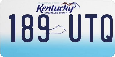 KY license plate 189UTQ