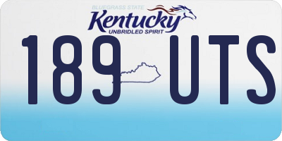 KY license plate 189UTS
