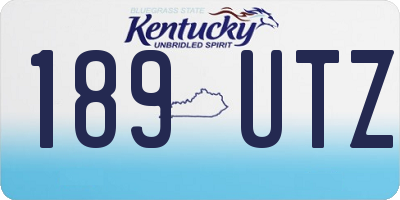 KY license plate 189UTZ