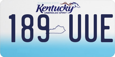 KY license plate 189UUE
