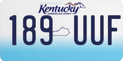 KY license plate 189UUF