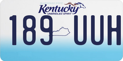 KY license plate 189UUH