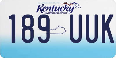 KY license plate 189UUK