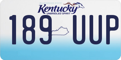 KY license plate 189UUP
