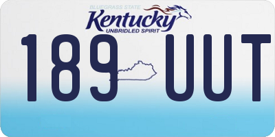 KY license plate 189UUT