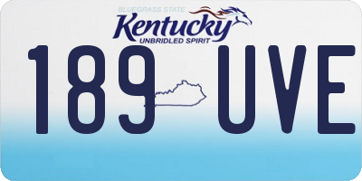 KY license plate 189UVE