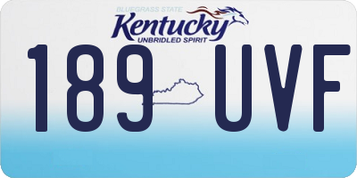 KY license plate 189UVF