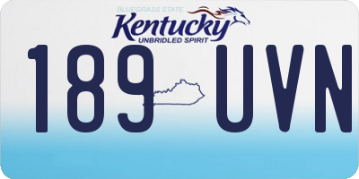 KY license plate 189UVN