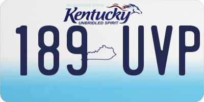 KY license plate 189UVP
